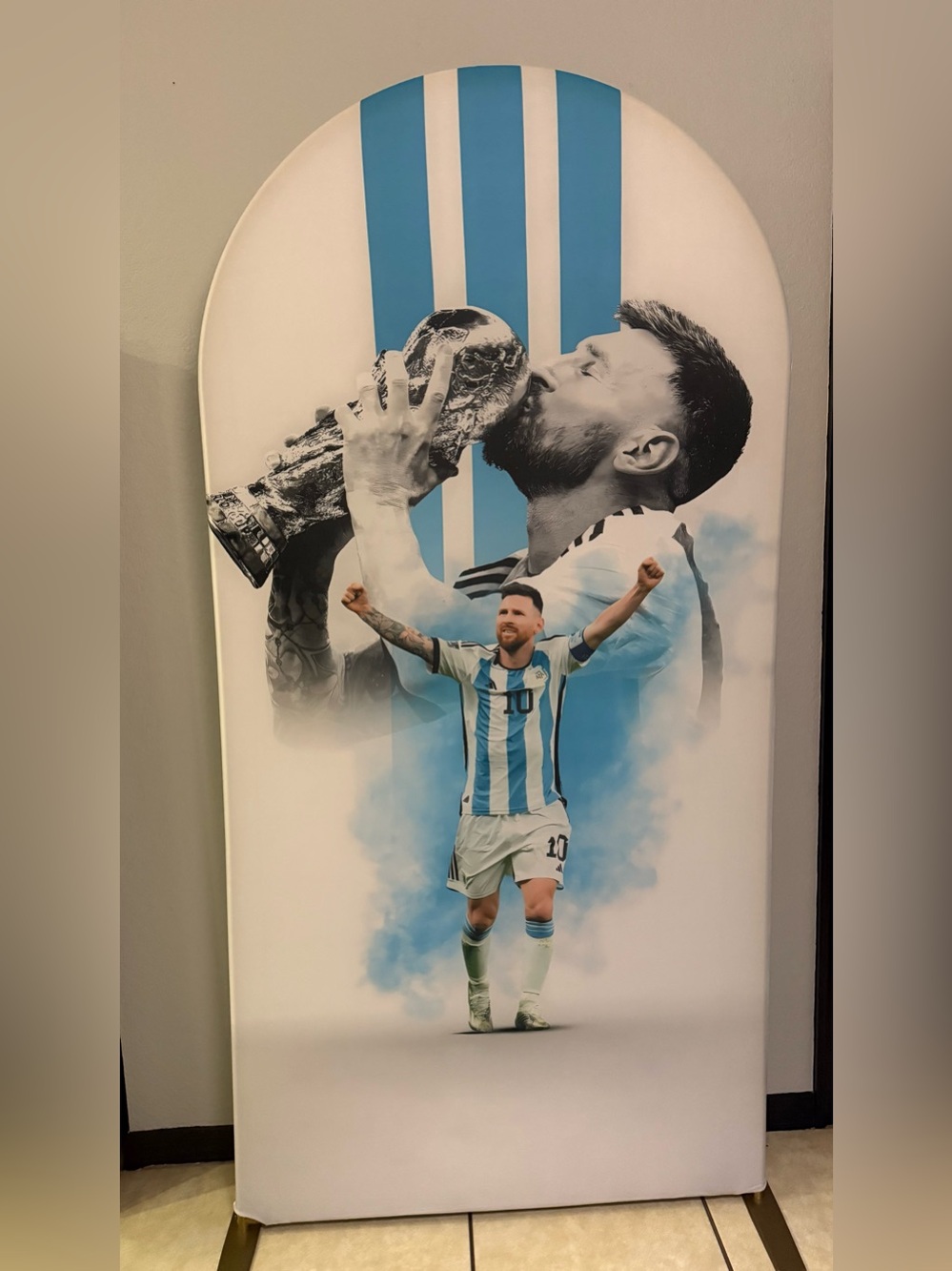 Messi Soccer Arch Backdrop Cover